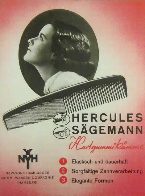 1930er Jahre - Werbung Hercules-Sägemann-Kämme 